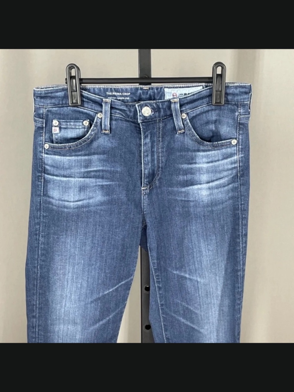 Adriano Goldschmied Jeans Womens 27 blue denim prima crop skinny designer casual - Picture 2 of 9